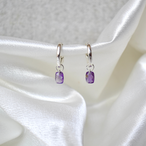 Amethyst Medium Hoops