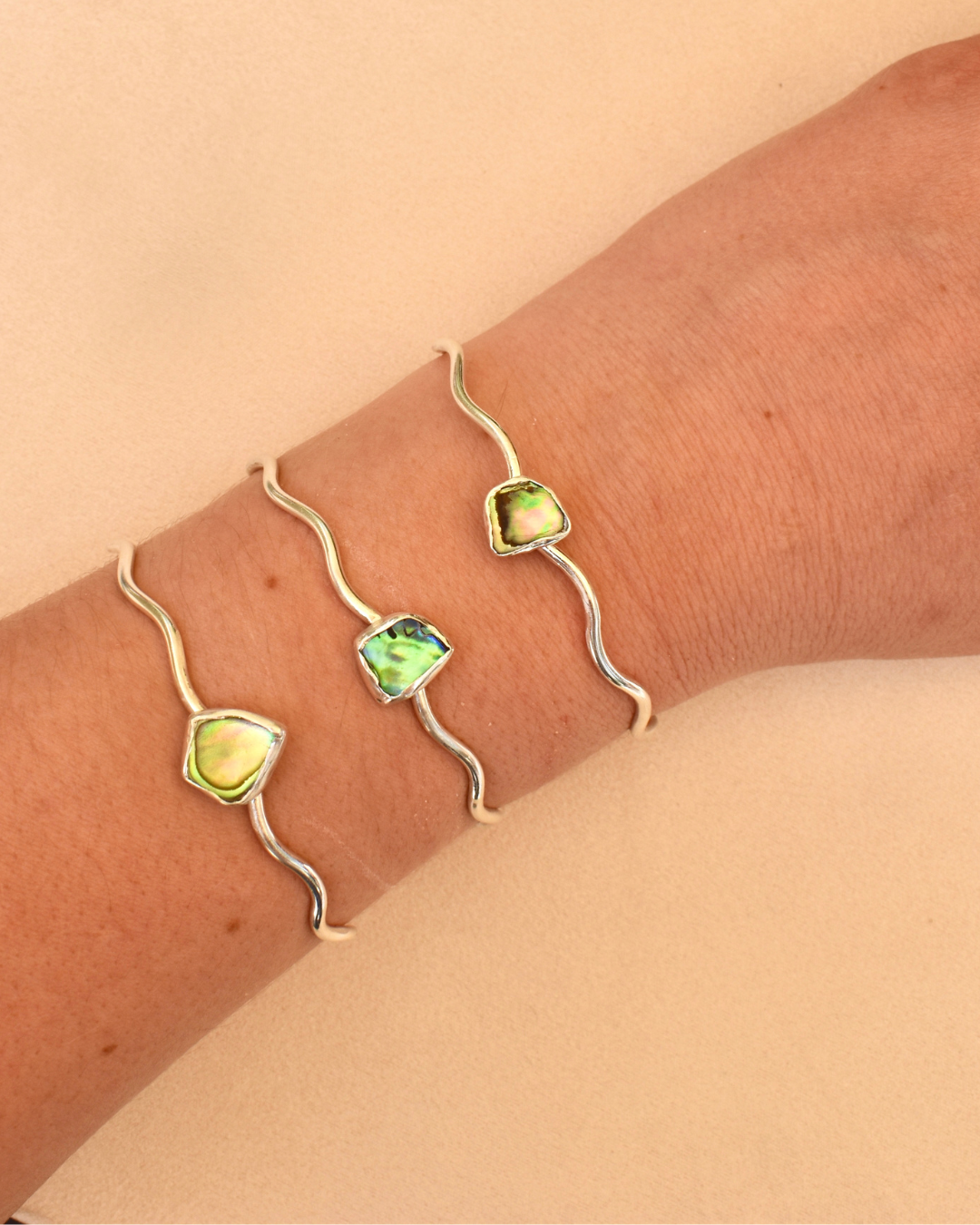 Abalone Wavy Cuff