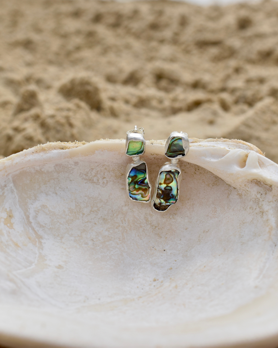Abalone Duo Drop Earrings