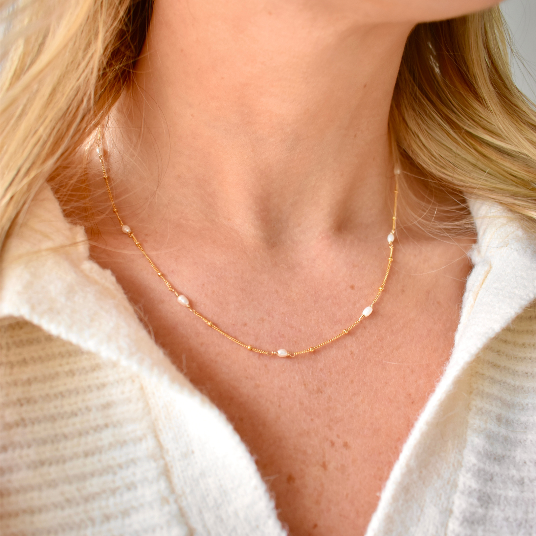 Fresh Water Pearl Stars Align Necklace