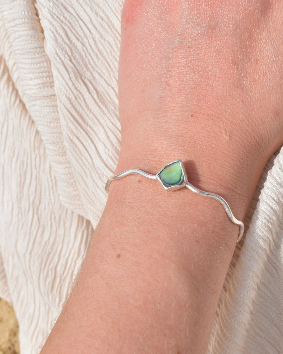 Abalone Wavy Cuff