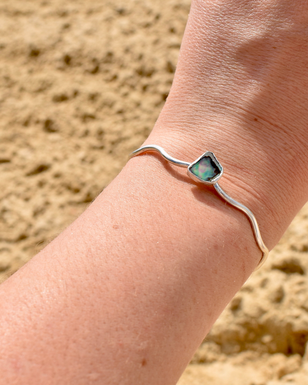 Abalone Wavy Cuff