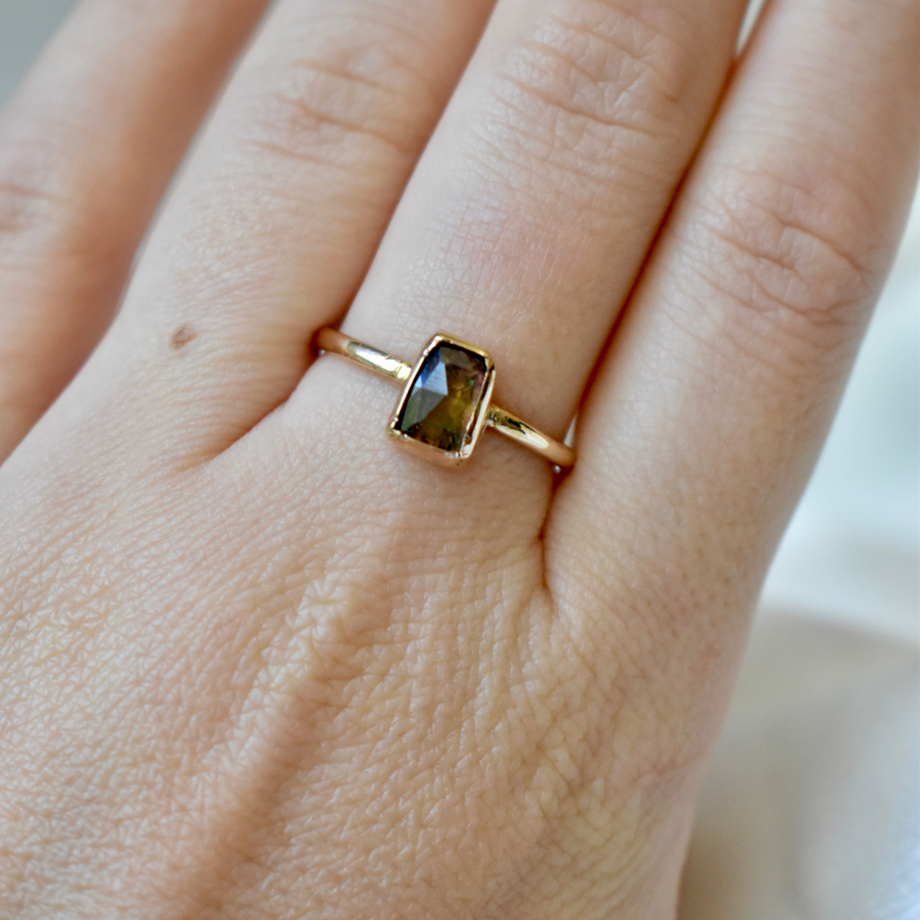 Tourmaline Ring - Dark Watermelon