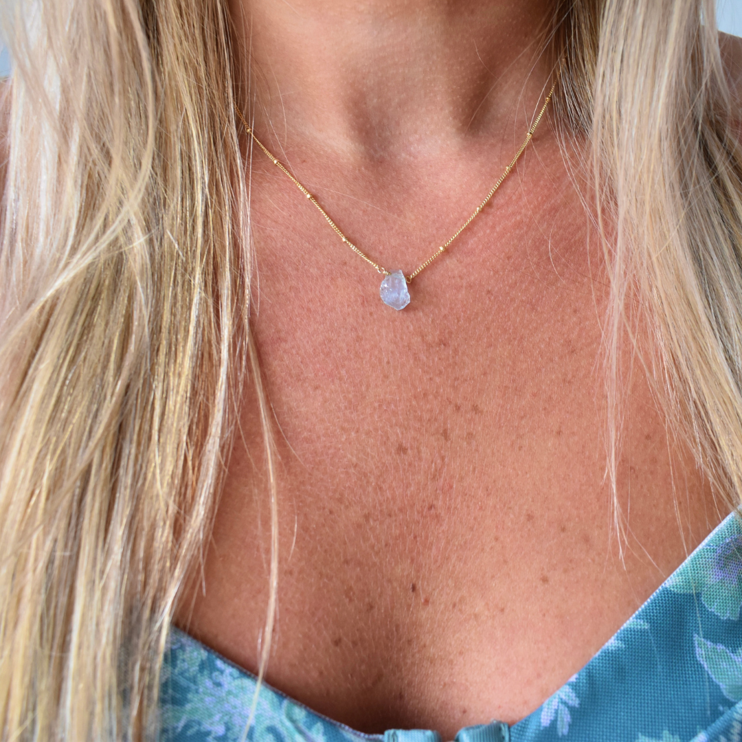 Rough Cut Aquamarine Necklace – OhSella