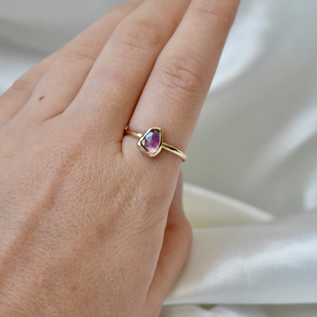 Tourmaline Ring - Berry Pink