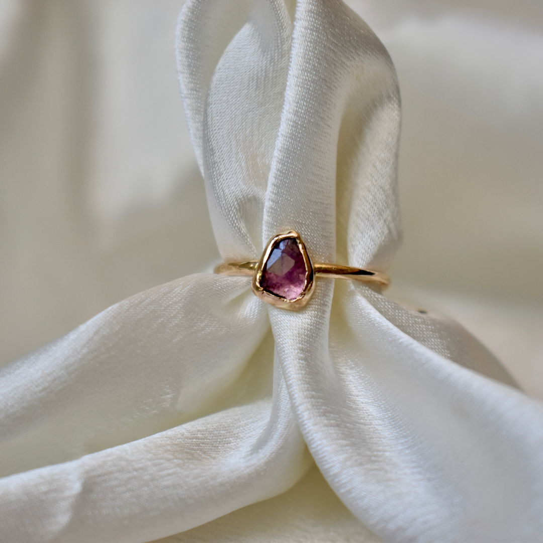 Tourmaline Ring - Berry Pink