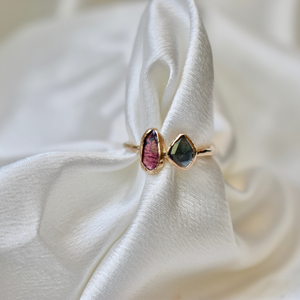 Tourmaline Ring - Pink and Blue Duo