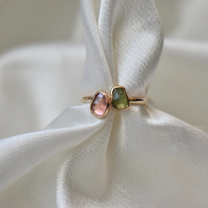 Tourmaline Ring - Pink and Green Duo