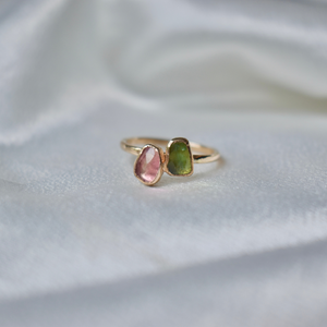 Tourmaline Ring - Pink and Green Duo