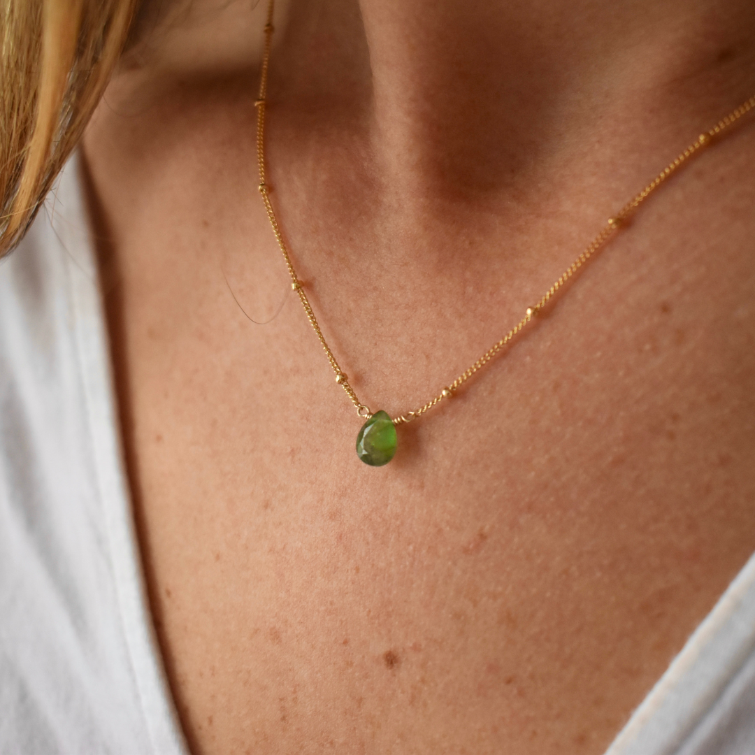 Emerald Satellite Necklace